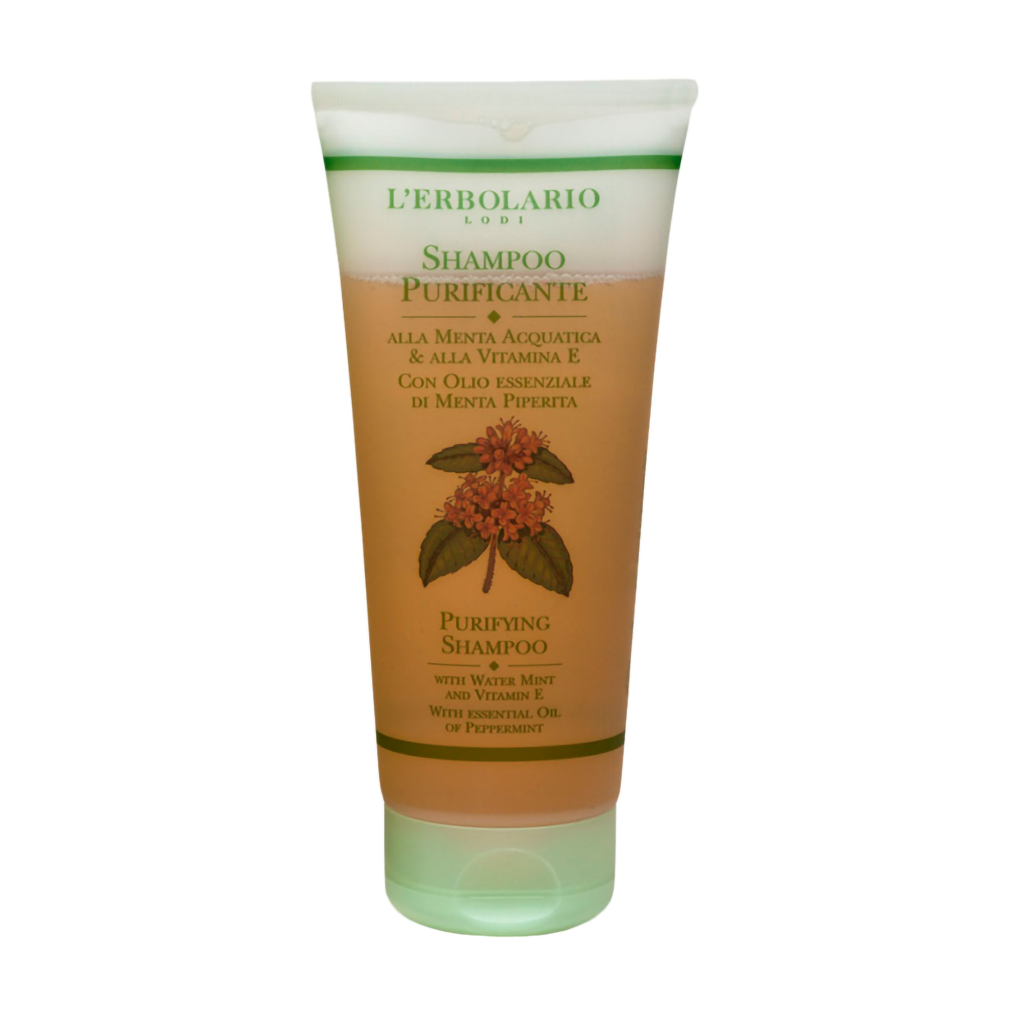 Шампунь для глибокого очищення L'Erbolario Purifying Shampoo з м'ятою та вітаміном Е, 200 мл